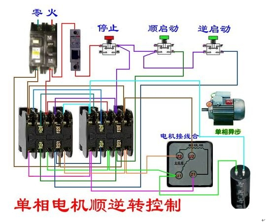 套丝机220伏电机怎么接正反转开关_360问答